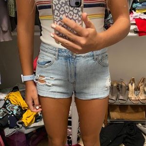 AMERICAN EAGLE FADED JEAN SHORTS